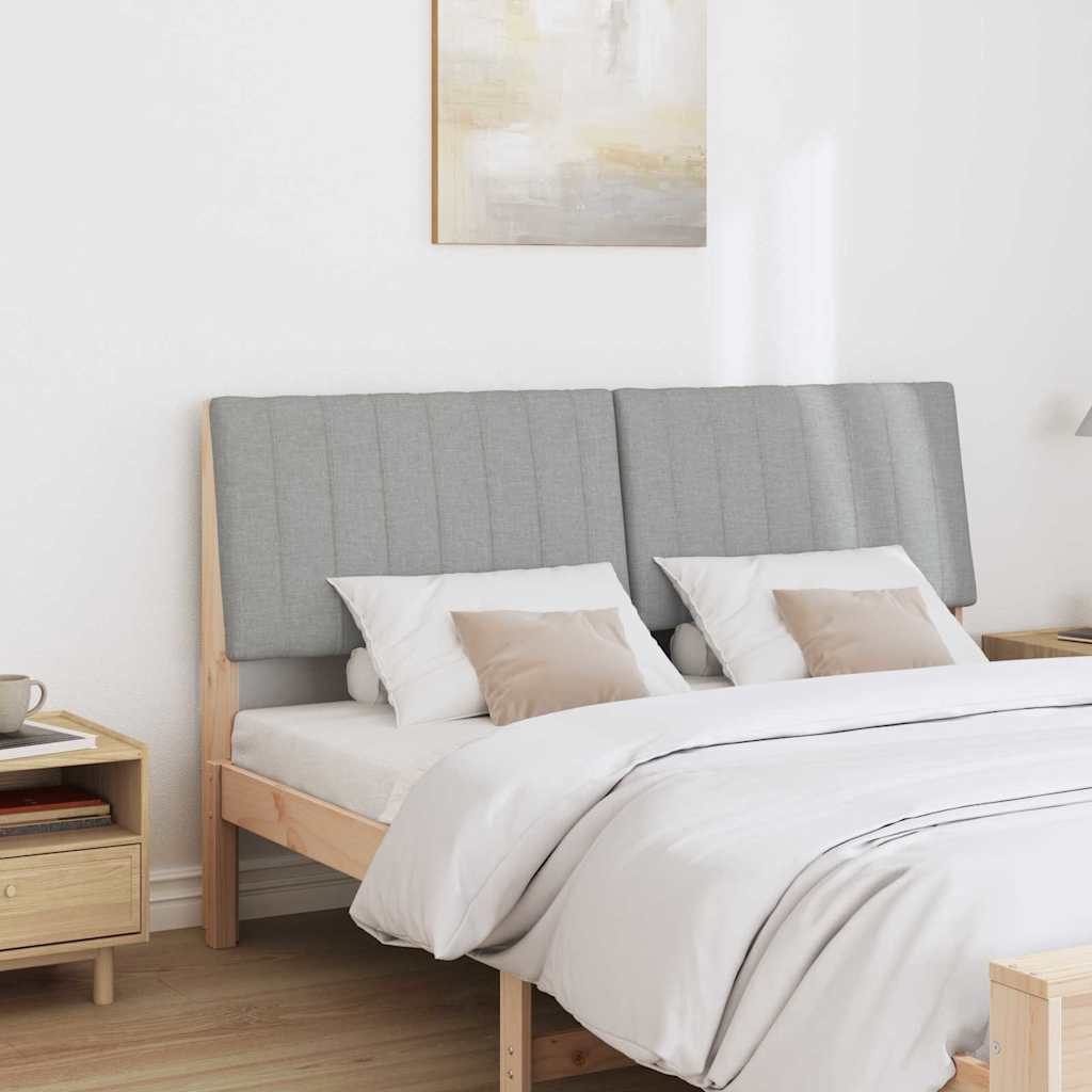 Testiera imbottita Grigio chiaro 150 cm Pino massello