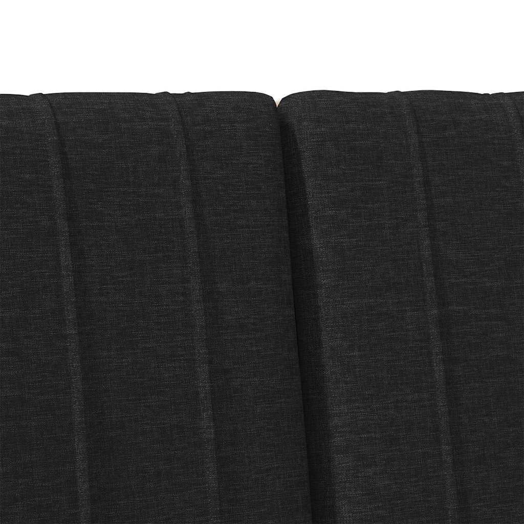 Testiera imbottita Nero 150 cm Pino massello