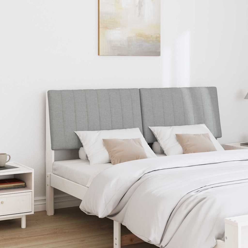 Testiera imbottita Grigio chiaro 150 cm Pino massello