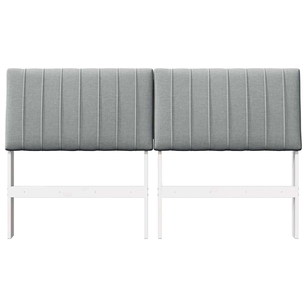 Testiera imbottita Grigio chiaro 150 cm Pino massello