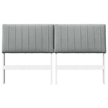 Testiera imbottita Grigio chiaro 150 cm Pino massello