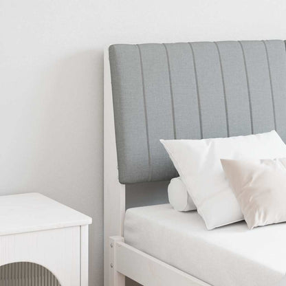 Testiera imbottita Grigio chiaro 140 cm Pino massello