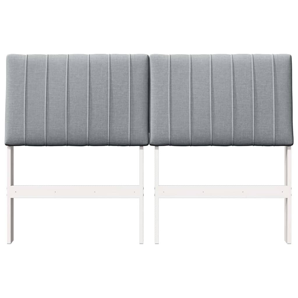 Testiera imbottita Grigio chiaro 140 cm Pino massello