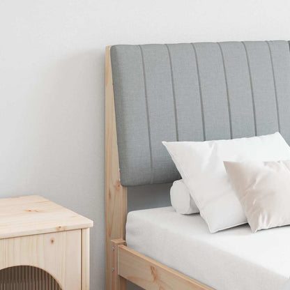 Testiera imbottita Grigio chiaro 135 cm Pino massello