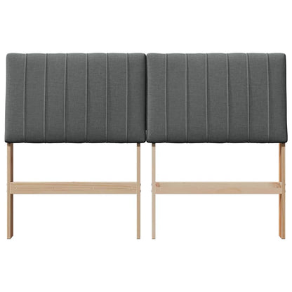 Testiera imbottita Grigio scuro 135 cm Pino massello