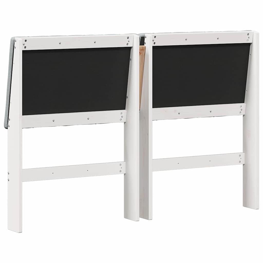 Testiera imbottita Grigio chiaro 135 cm Pino massello