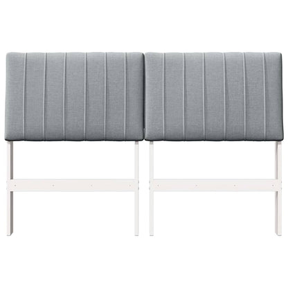 Testiera imbottita Grigio chiaro 135 cm Pino massello