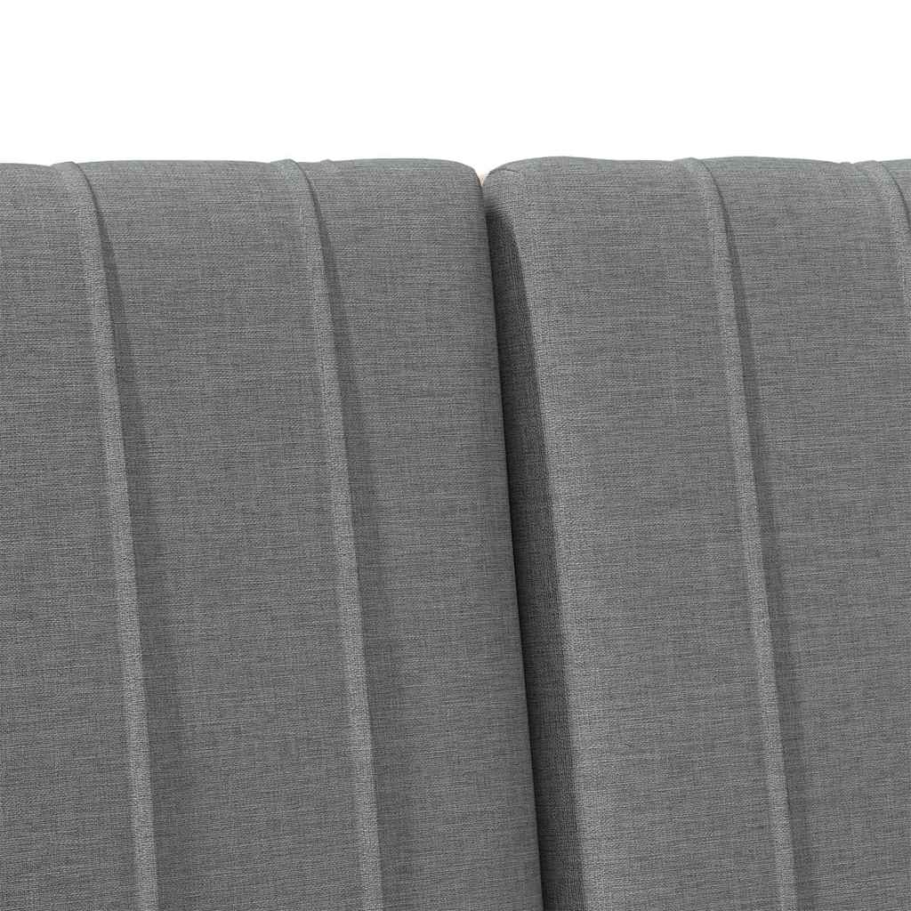 Testiera imbottita Grigio scuro 120 cm Pino massello