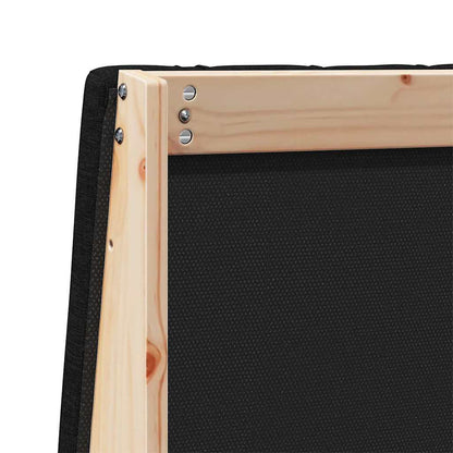 Testiera imbottita Nero 120 cm Pino massello