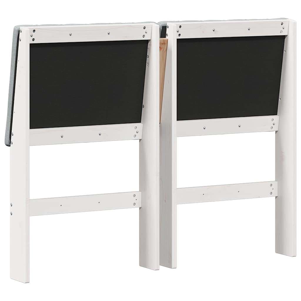 Testiera imbottita Grigio chiaro 120 cm Pino massello