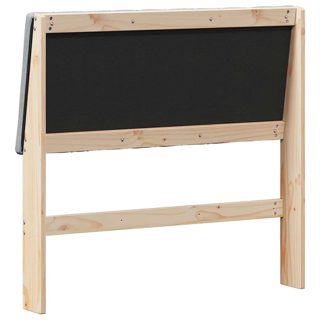 Testiera imbottita Grigio chiaro 100 cm Pino massello