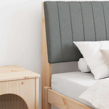 Testiera imbottita Grigio scuro 100 cm Pino massello