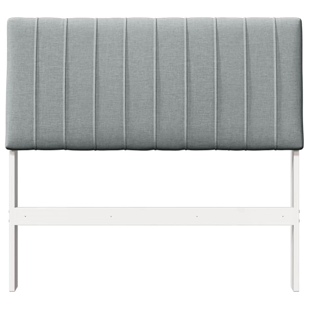 Testiera imbottita Grigio chiaro 100 cm Pino massello