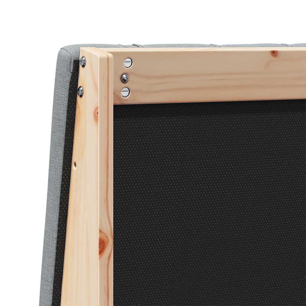 Testiera imbottita Grigio chiaro 90 cm Pino massello