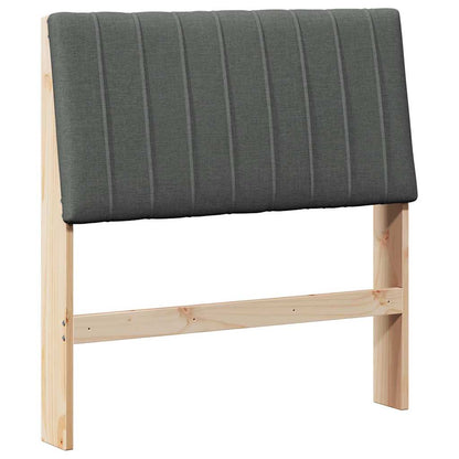 Testiera imbottita Grigio scuro 90 cm Pino massello