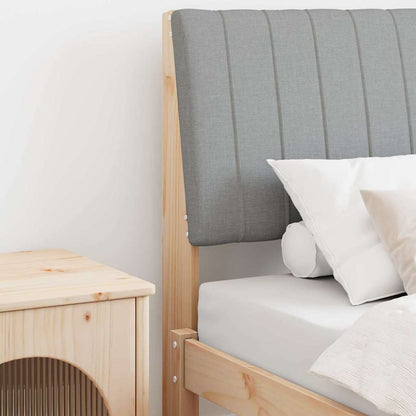 Testiera imbottita Grigio chiaro 75 cm Pino massello