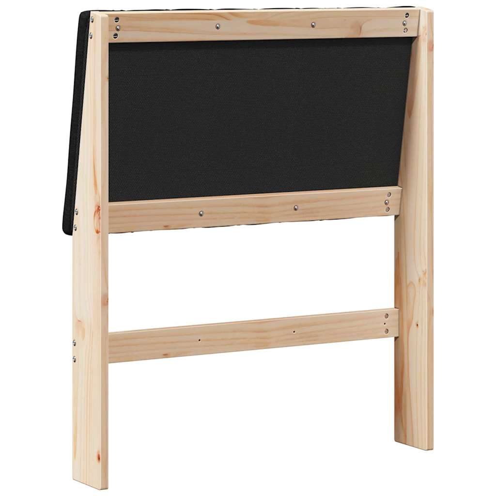 Testiera imbottita Nero 75 cm Pino massello