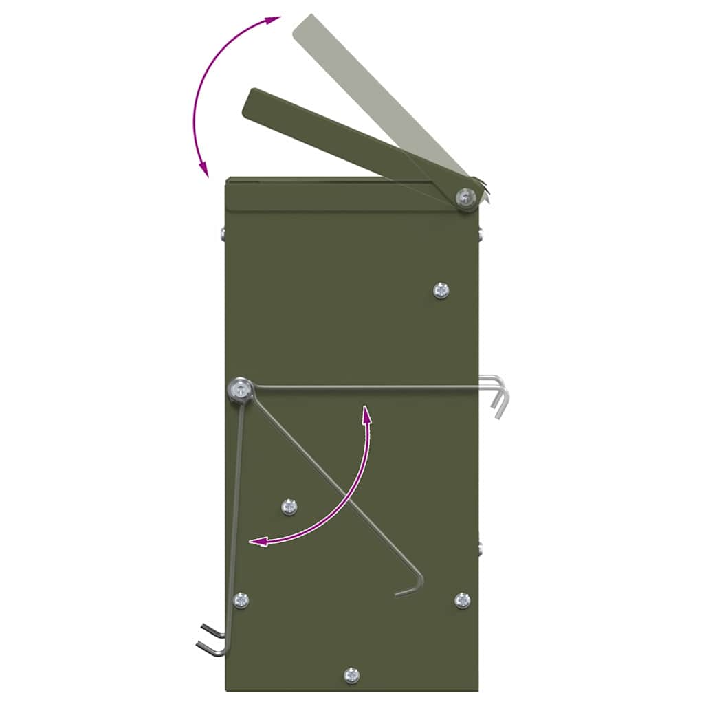 Mangiatore per conigli Verde oliva 12,5 x 12,5 x 25 cm | homemem39