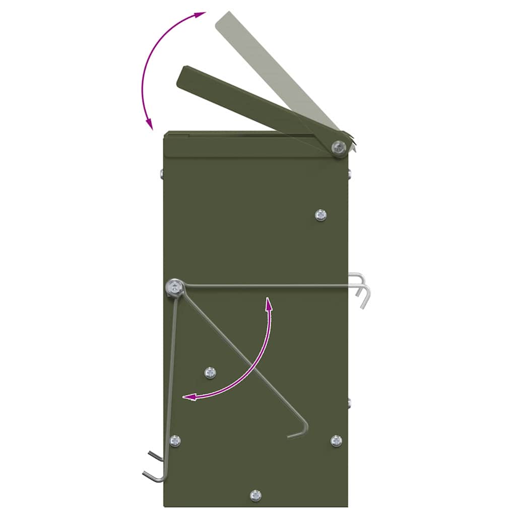 Mangiatore per conigli Verde oliva 20 x 12,5 x 25 cm | homemem39