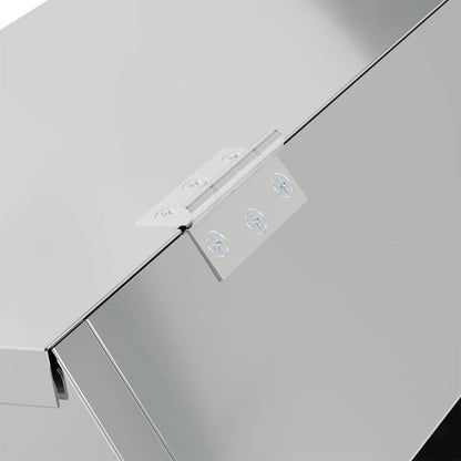 Mangiatore per conigli Argento 64.5 x 25.5 x 45.5 cm