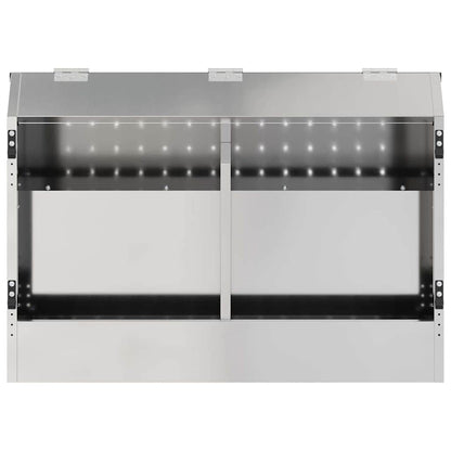 Mangiatore per conigli Argento 64.5 x 25.5 x 45.5 cm