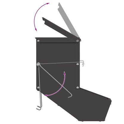 Mangiatore per conigli Nero 12,5 x 26 x 28,5 cm | homemem39