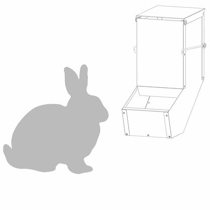 Mangiatore per conigli Argento 17.5 x 26 x 28.5 cm