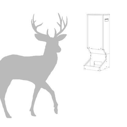 Mangiatore per cervi Verde oliva 28 x 30 x 80 cm