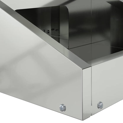 Mangiatore per cervi Argento 28 x 30 x 80 cm Acciaio zincato