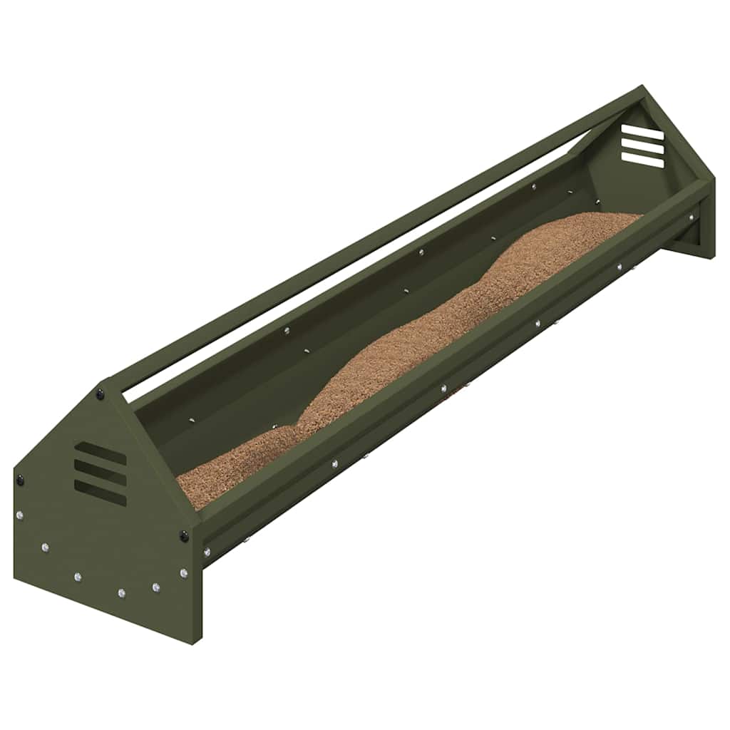 Mangiatoia per polli Verde oliva 108 x 20,5 x 20 cm