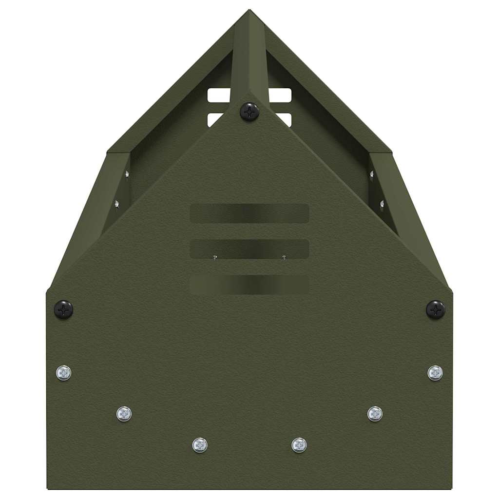 Mangiatoia per polli Verde oliva 108 x 20,5 x 20 cm