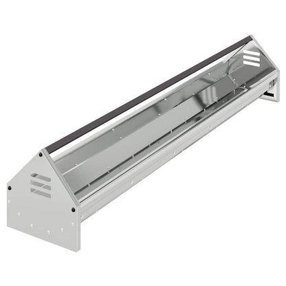 Mangiatoia per polli Argento 108 x 20,5 x 20 cm Acciaio zincato
