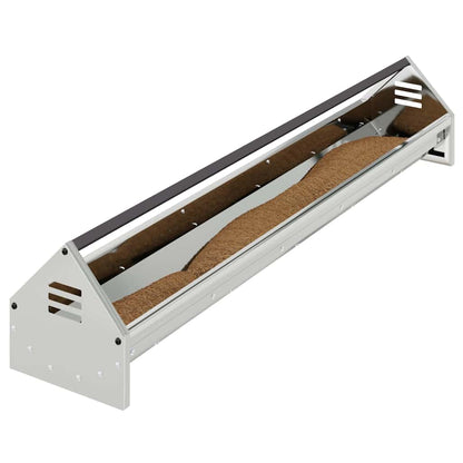 Mangiatoia per polli Argento 108 x 20,5 x 20 cm Acciaio zincato
