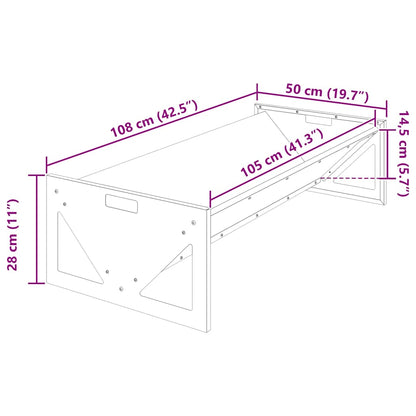 Abbeveratoio per bestiame Nero 108 x 50 x 28 cm