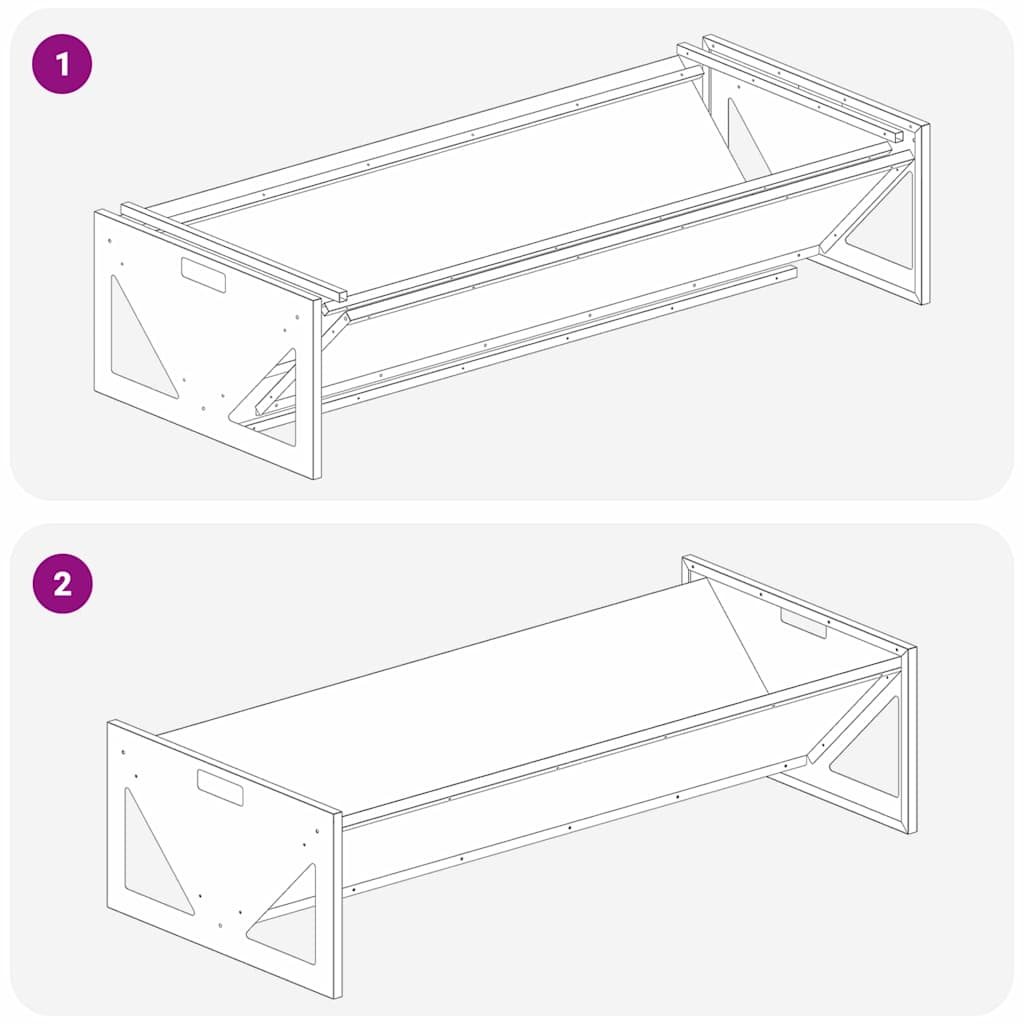 Abbeveratoio per bestiame Argento 108 x 50 x 28 cm