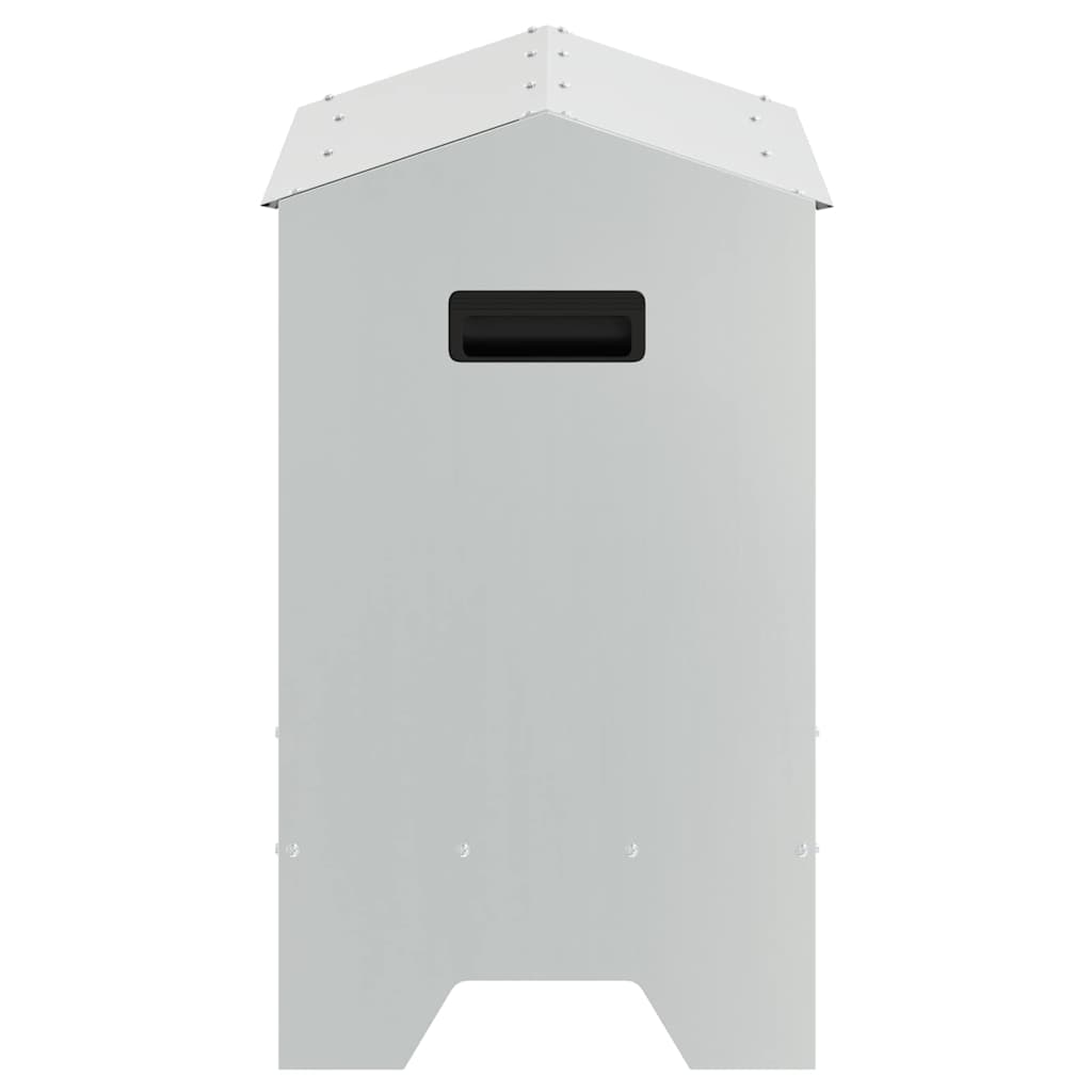 Mangiatoia per polli Argento 81 x 32 x 53,5 cm Acciaio zincato