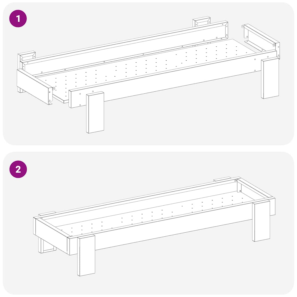 Mangiatoia per polli Nero 80 x 28 x 13.5 cm
