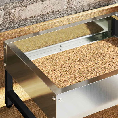 Mangiatore per Uccelli Argento 80 x 28 x 13.5 cm