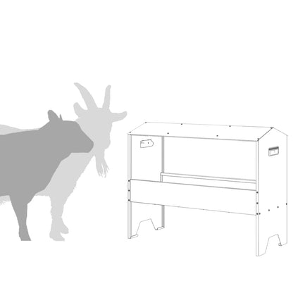 Abbeveratoio per bestiame Nero 79 x 35 x 62 cm