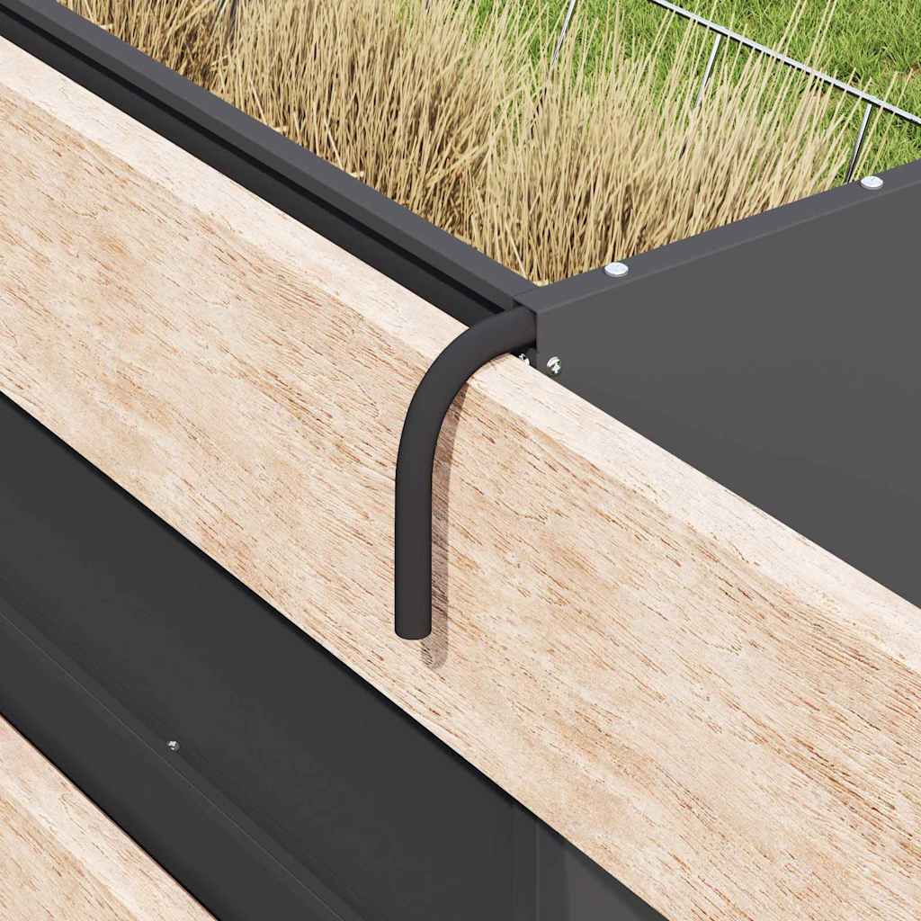 Mangiatore Appeso per Fieno Nero 61 x 33 x 66 cm