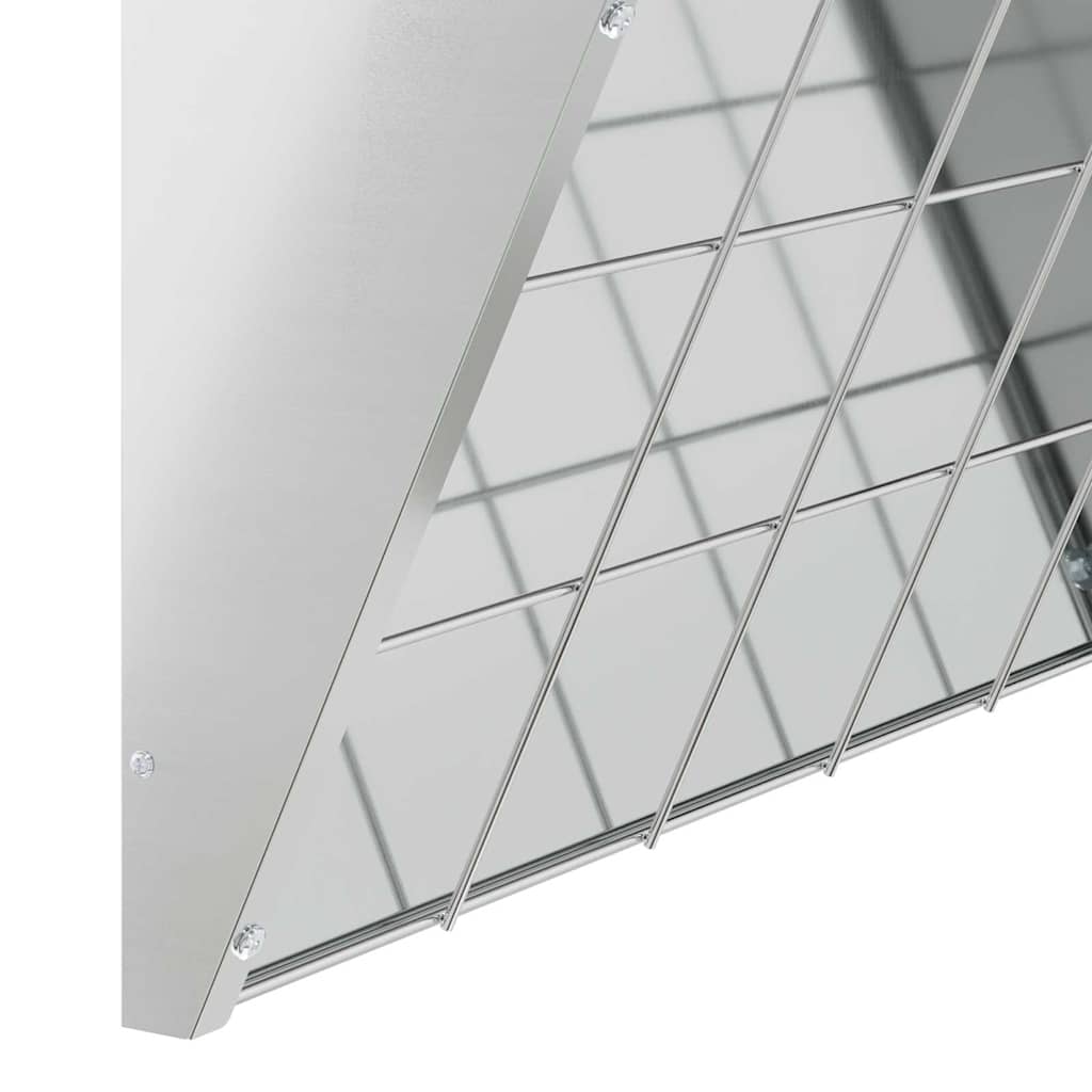 Mangiatore Appeso per Fieno Argento 61 x 33 x 66 cm