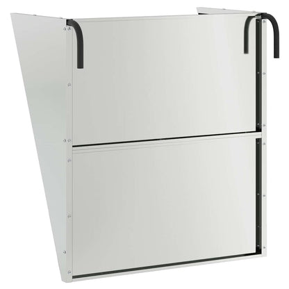 Mangiatore Appeso per Fieno Argento 61 x 33 x 66 cm