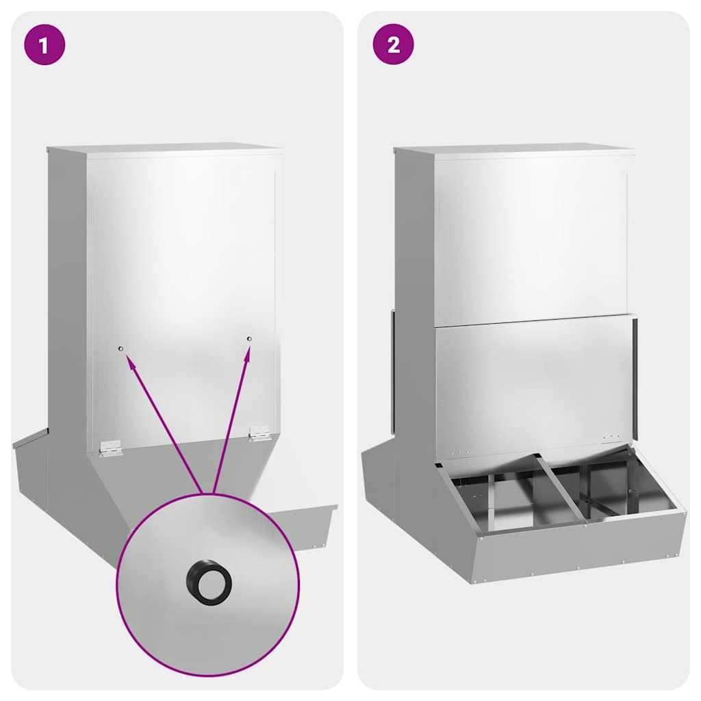 Nutriente per Maiali Argento 55 x 51 x 91.5 cm Acciaio zincato