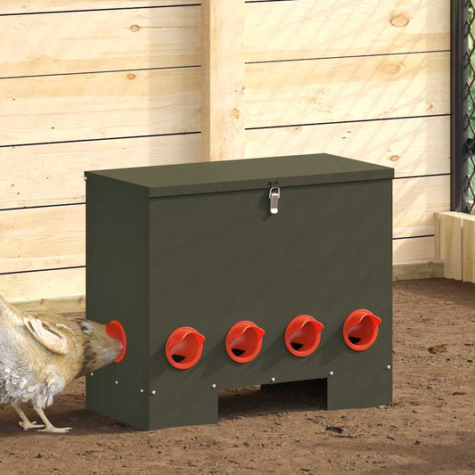 Feeder per pollo Verde oliva 60.5 x 29 x 51 cm