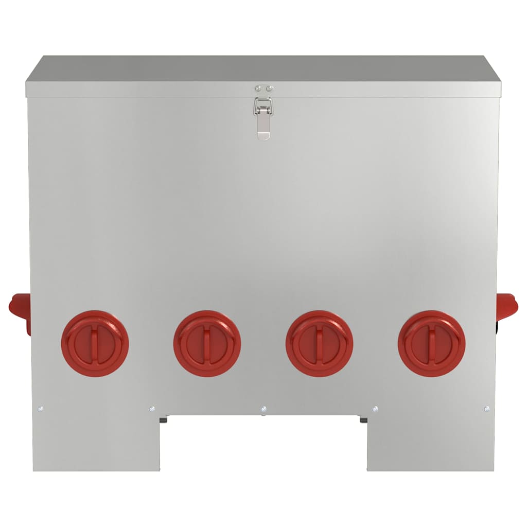Feeder per pollo Argento 60.5 x 29 x 51 cm Acciaio zincato