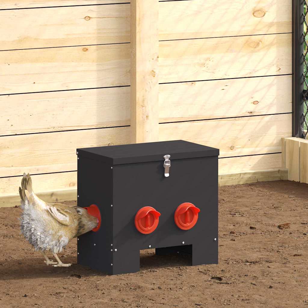 Feeder per pollo Nero 60.5 x 29 x 51 cm