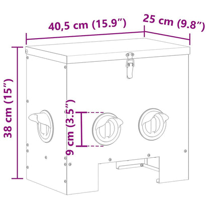 Feeder per pollo Nero 40,5 x 25 x 38 cm | homemem39