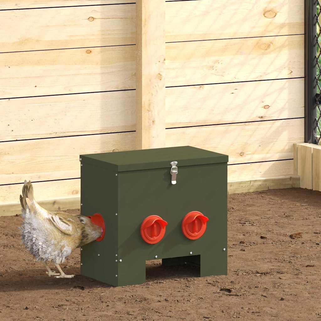 Feeder per pollo Verde oliva 60.5 x 29 x 51 cm