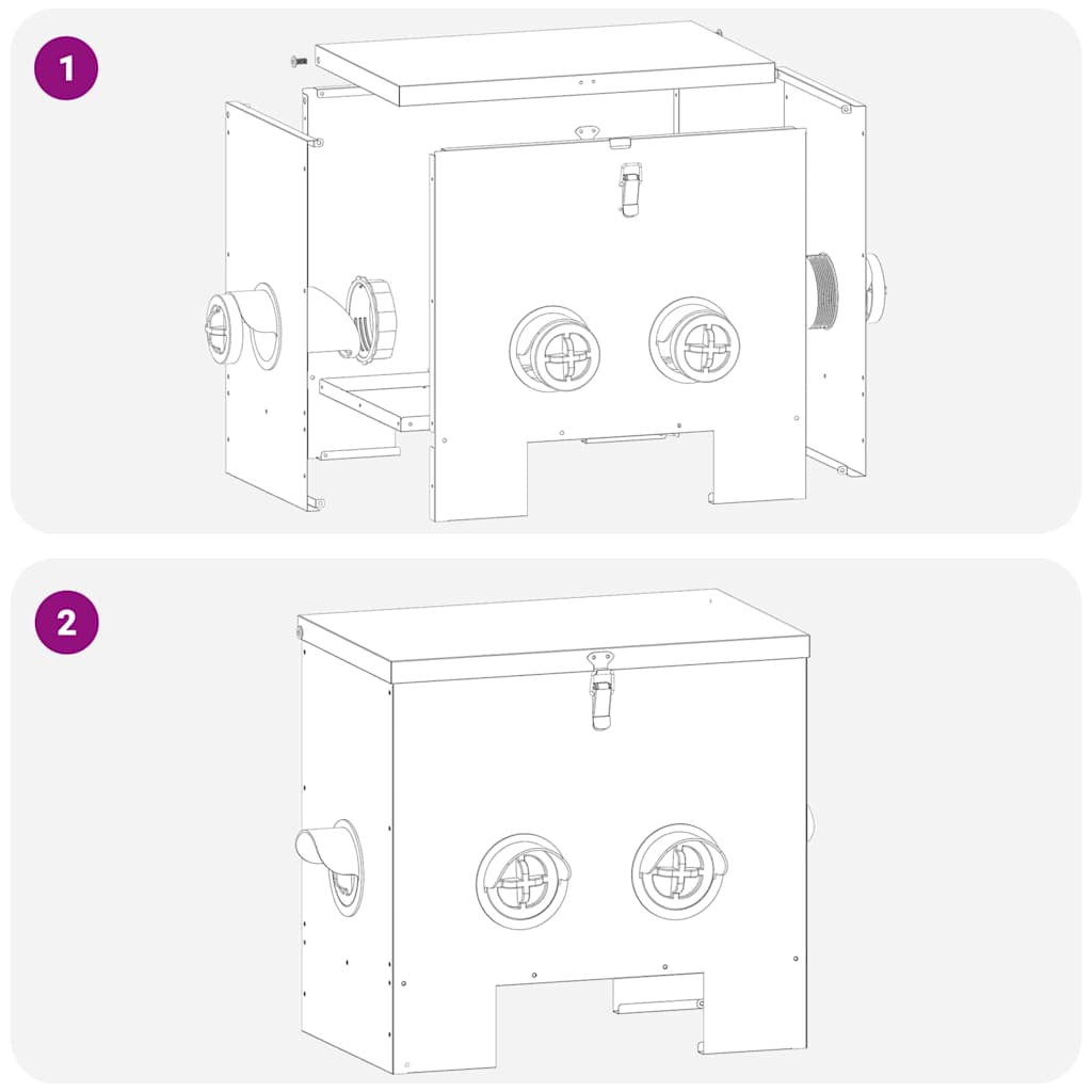 Feeder per pollo Argento 40,5 x 25 x 38 cm Acciaio zincato | homemem39