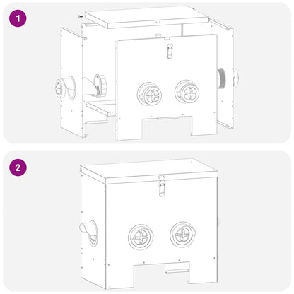 Feeder per pollo Argento 40,5 x 25 x 38 cm Acciaio zincato | homemem39